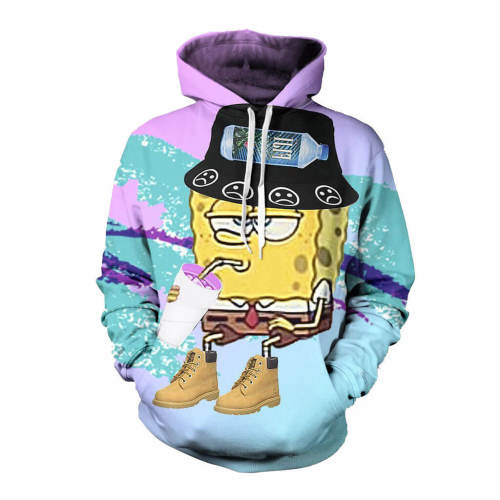 Spongebob Squarepants Cartoon Absorbent And Yellow Beach Unisex Adult Cosplay 3D Print Hoodie Pullover Sweatshirt