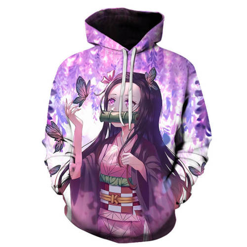 Demon Slayer Kimetsu No Yaiba Anime Kamado Nezuko 8 Unisex Adult Cosplay 3D Print Hoodie Pullover Sweatshirt