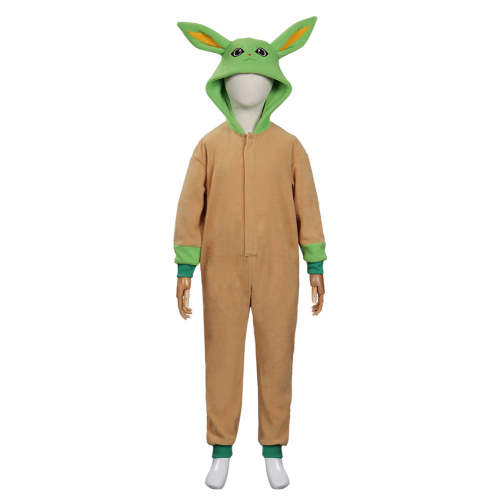 Baby Yoda Jumpsuit Sleepwear Pajams Outfits Halloween Cosplay Costume For Kids Children