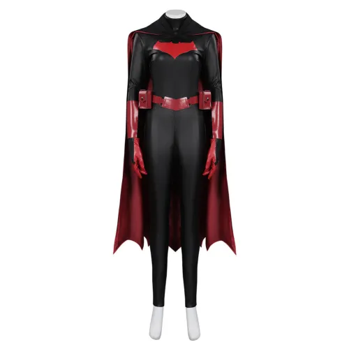 Catwoman: Hunted - Batwoman Cosplay Costume Jumpsuit Cloak Outfits Halloween Carnival Suit