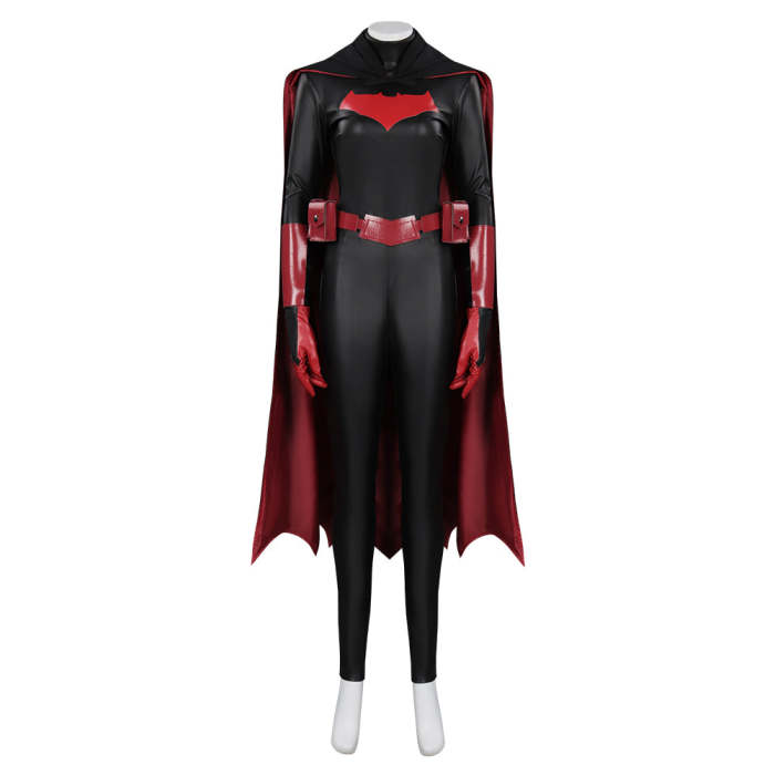 Catwoman: Hunted - Batwoman Cosplay Costume Jumpsuit Cloak Outfits Halloween Carnival Suit