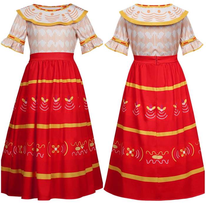 Encanto Dolores Madrigal Kids Children Dress Outfits Halloween Carnival Suit Cosplay Costume