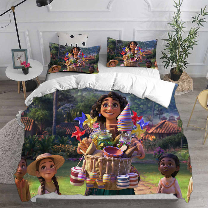 Encanto Mirabel Cosplay Bedding Set Duvet Cover Pillowcases Halloween Home Decor