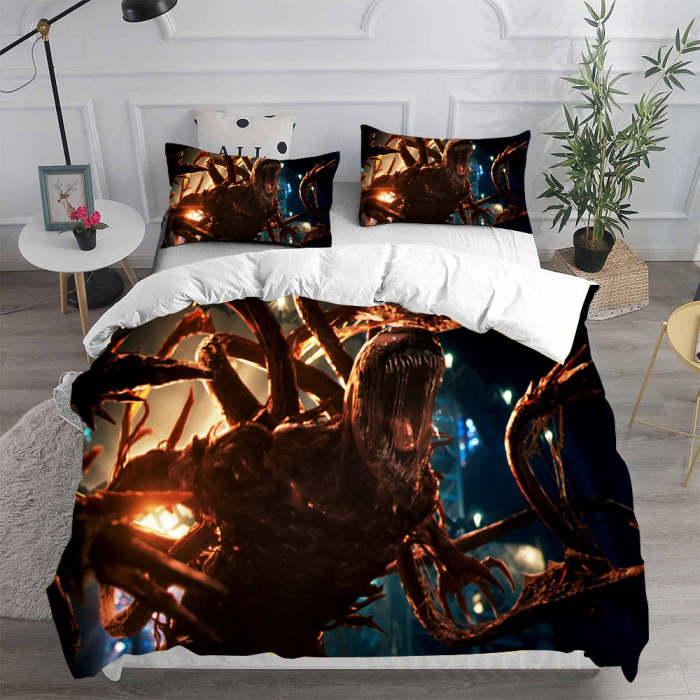 Venom 2 Cosplay Bedding Set Duvet Cover Pillowcases Halloween Home Decor