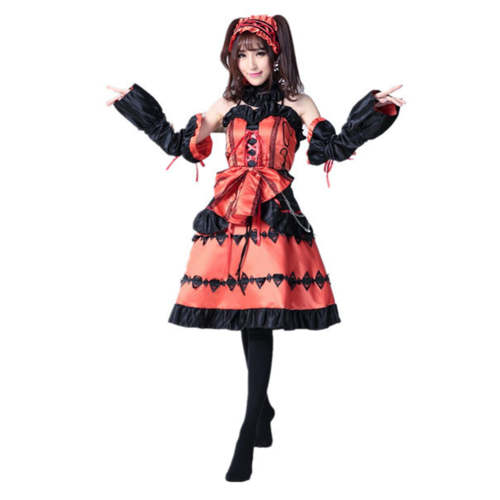 Date A Live Tokisaki Kurumi Gothic Lolita Girl Princess Outfits Halloween Carnival Cosplay Costume