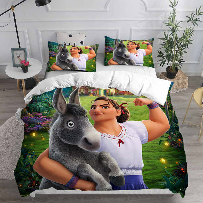 Encanto Cosplay Bedding Set Duvet Cover Pillowcases Halloween Home Decor