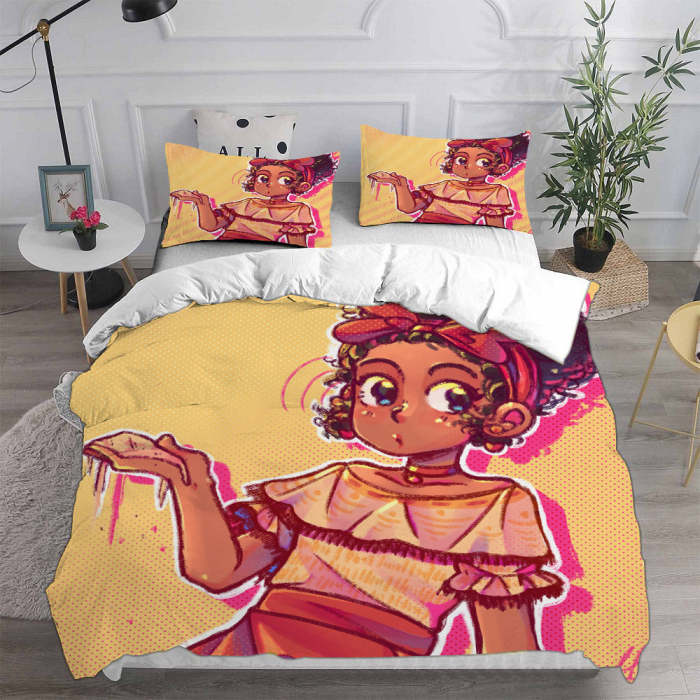 Encanto Mirabel Cosplay Bedding Set Duvet Cover Pillowcases Halloween Home Decor