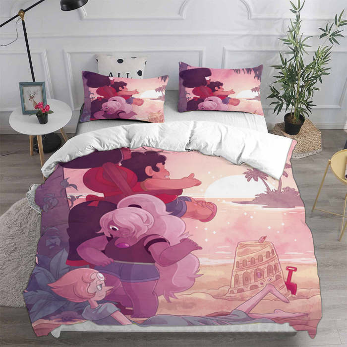 Steven Universe Cosplay Bedding Set Duvet Cover Pillowcases Halloween Home Decor