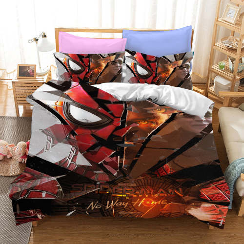Spider Man No Way Home Cosplay Bedding Set Duvet Cover Pillowcases Halloween Home Decor