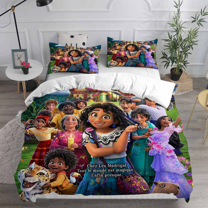 Encanto Cosplay Bedding Set Duvet Cover Pillowcases Halloween Home Decor