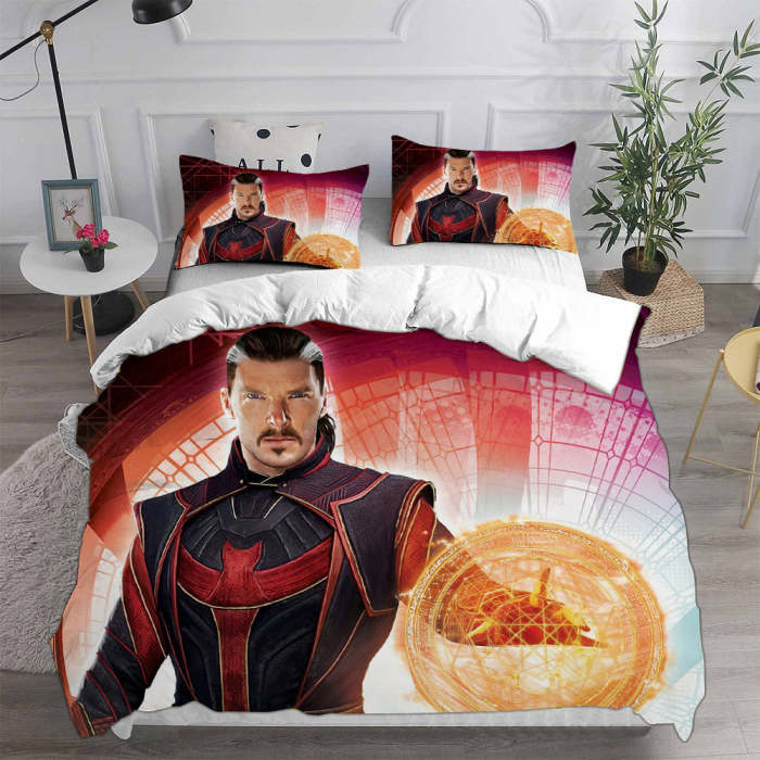 Doctor Strange Cosplay Bedding Set Duvet Cover Pillowcases Halloween Home Decor