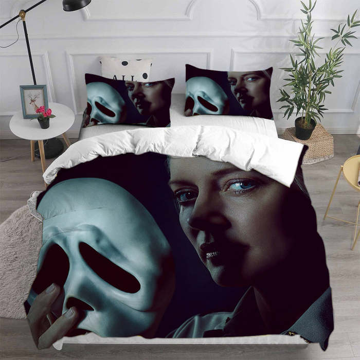 Scream Horror Movie Cosplay Bedding Set Duvet Cover Pillowcases Halloween Home Decor