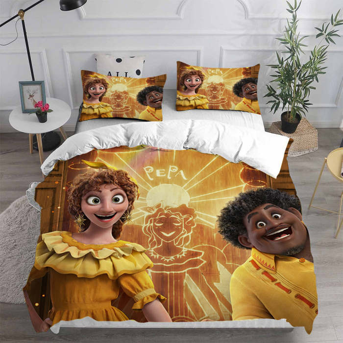 Encanto Cosplay Bedding Set Duvet Cover Pillowcases Halloween Home Decor