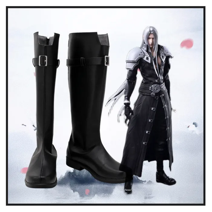 Final Fantasy Vii Remake - Sephiroth Cosplay Shoes Boots Halloween Costumes Accessory Custom Made