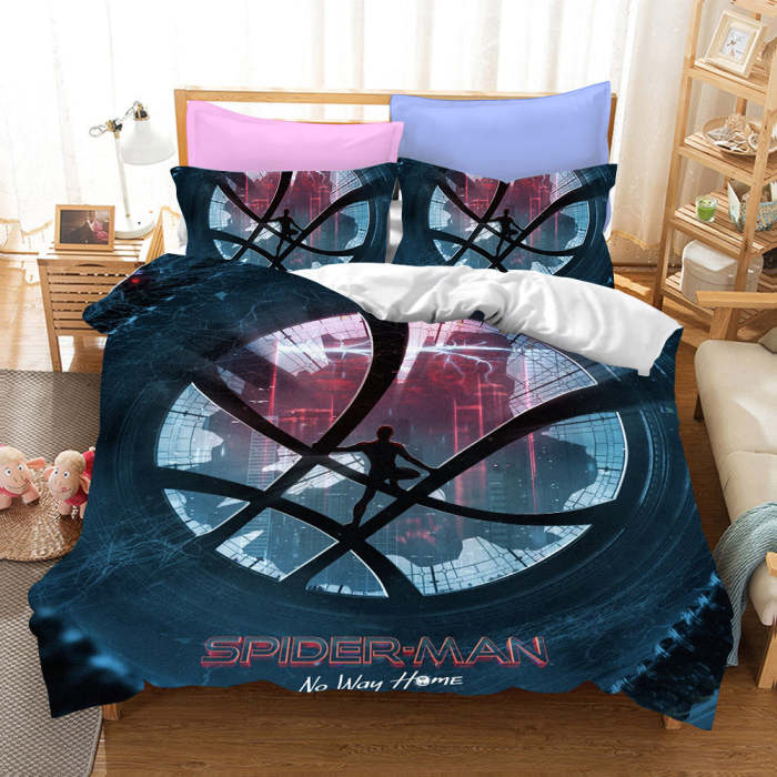 Spider Man No Way Home Cosplay Bedding Set Duvet Cover Pillowcases Halloween Home Decor