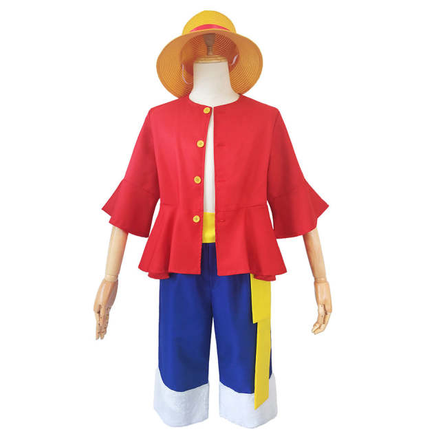 One Piece - Monkey D. Luffy Uniform Outfits Halloween Carnival Suit Cosplay Costume