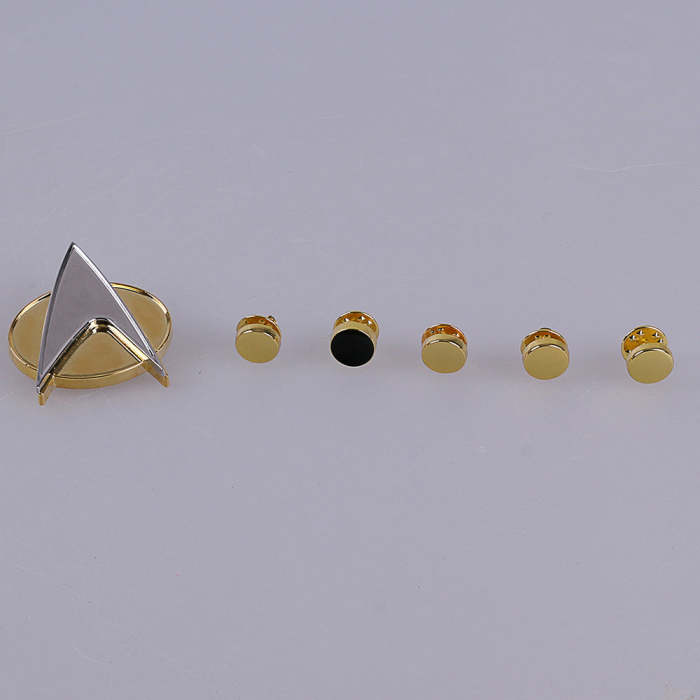 6Pcs/Set Star Trek The Next Generation Metal Badge Pin&Rank Halloween Cosplay Prop