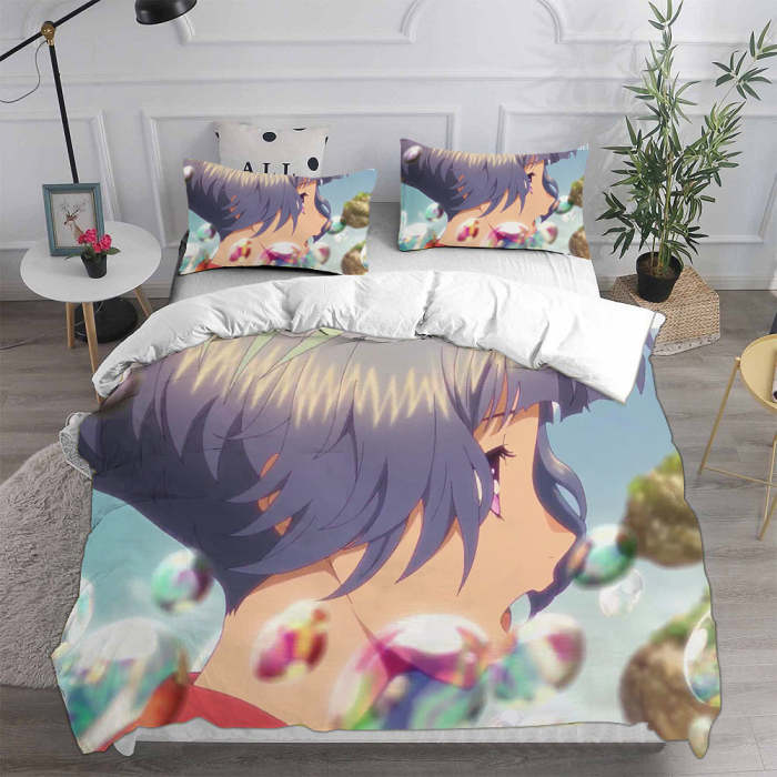 Anime Bubble Cosplay Bedding Set Duvet Cover Pillowcases Halloween Home Decor