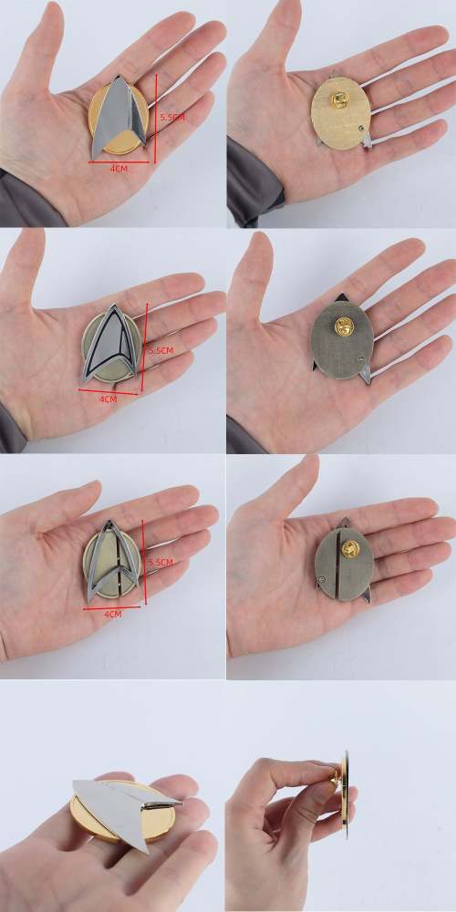 6Pcs/Set Star Trek Picard Command Badge Rank Pips Brooch Accessories Halloween Party Prop