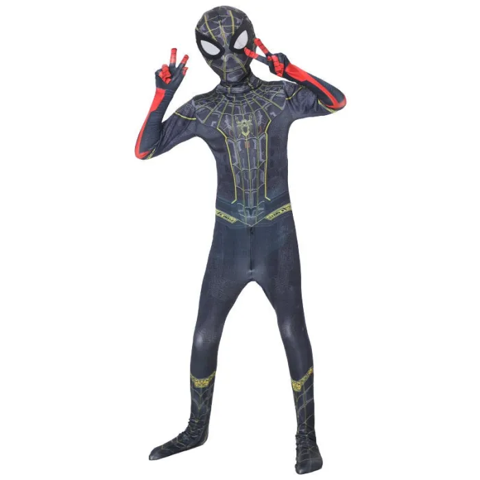 Spiderboy No Way Home Integrated Suit Far From Home Cosplay Superhero Jumpsuits Halloween Costume For Kids