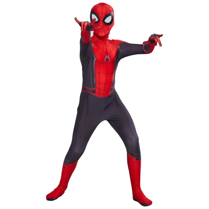 Spiderboy No Way Home Integrated Suit Far From Home Cosplay Superhero Jumpsuits Halloween Costume For Kids
