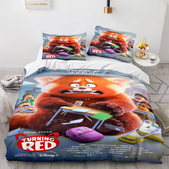  Turning Red  Bedding Set Quilt Duvet Cover Bedding Sets