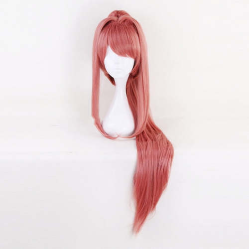 Doki Literature Club Monika Ddlc Long Heat Resistant Synthetic Hair Perucas Cosplay Wig+Wig Cap