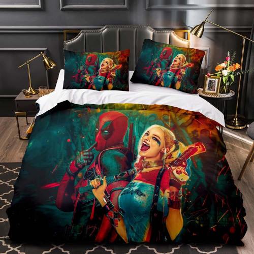 Suicide Squad Harley Quinn Deadpool Bedding Set Quilt Duvet Cover Sets