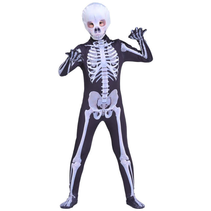 Scary Skeleton Kids Costume For Baby Girl Boys Fancy Dress For Purim