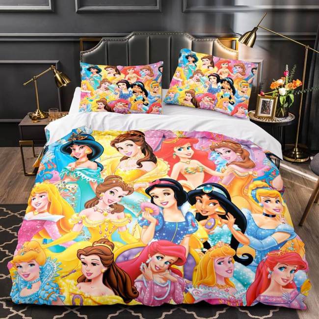 Princess Snow White Cinderella Belle Bedding Set Quilt Duvet Cover Sets
