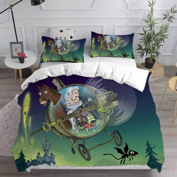 Disenchantment Season 1  Cosplay Bedding Set Duvet Cover Pillowcases Halloween Home Decor