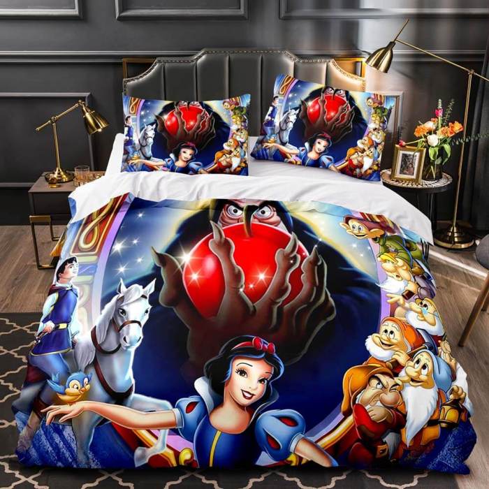 Princess Snow White Cinderella Belle Bedding Set Duvet Cover Sets