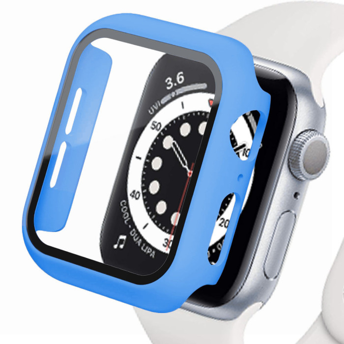 Glass+Cover For Apple Watch case 45mm 41mm 44mm 40mm 42mm 38mm iWatch Accessorie Screen Protector Apple watch serie 3 4 5 6 SE 7