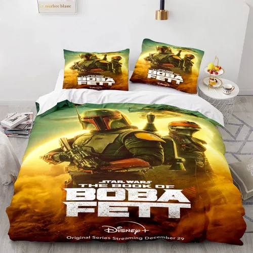Star Wars The Book Of Boba Fett Bedding Set Trailer Stills Duvet Cover