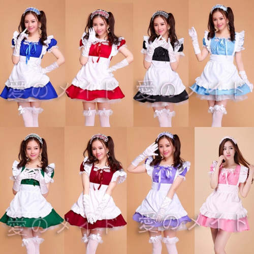Cafe Restaurant Maid Wear Waiter Professional Uniform Short Skirt Anime Servant Cosplay Costume Sweet Lolita Clothes