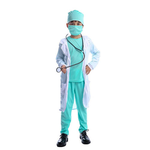 Children Doctor Cosplay Hospital Suit Dress Up Halloween Costume For Kids