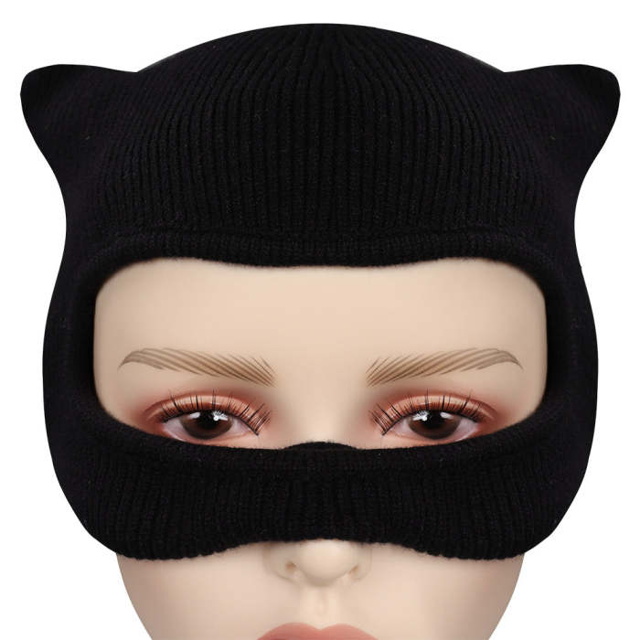 The Batman  - Selina Kyle / Catwoman Mask Cosplay Knitted Masks Helmet Masquerade Halloween Party Cosplay Props