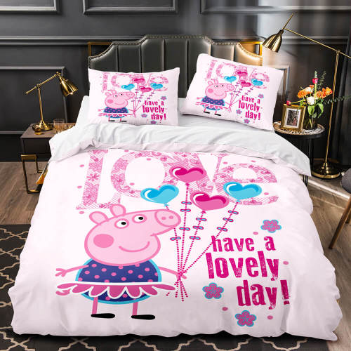 Peppa Pig Bedding Set Quilt Duvet Cover Bedding Sets