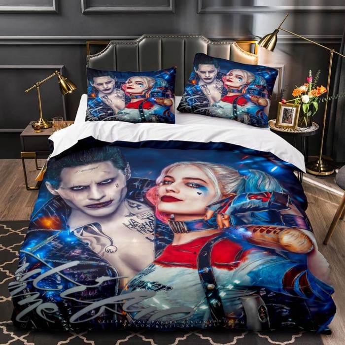 Joker Suicide Squad Harley Quinn Bedding Set Quilt Duvet Cover Sets
