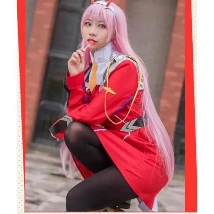 Zero Two Cosplay Costume Anime Darling In The Franxx Character Uniform Full Sets Halloween Carnival Party Dress Up