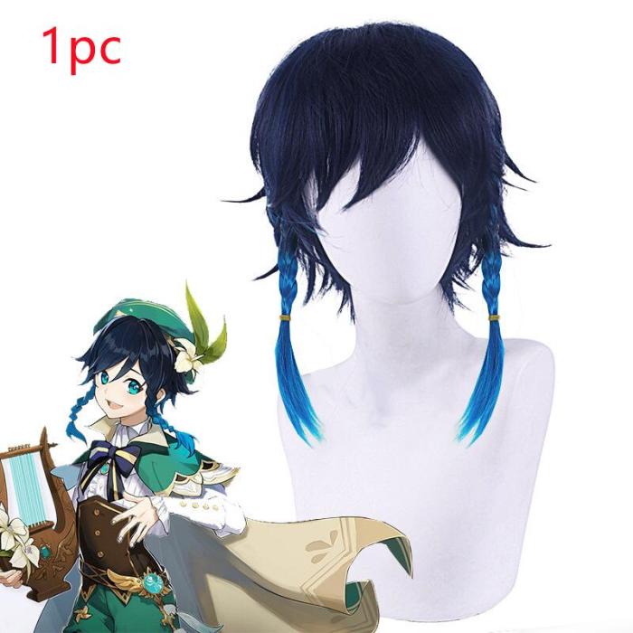 Venti Costume Game Genshin Impact Anime Cosplay Accessories Props Wig Cloak Suit Halloween Gift