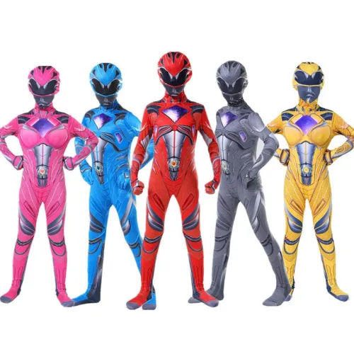 Power Mecha Five Beast Costume Mystic Force Superhero Red Ranger Halloween Costume For Kids