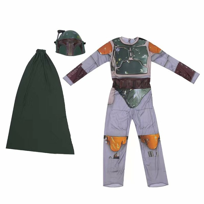 Kids Boba Fett Costume Planet Wars Uniform Disguise Halloween Costume Children