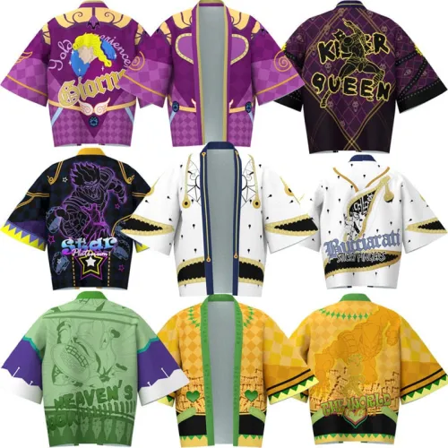 Jojo Bizarre Adventure Kira Yoshikage Dio Brando Kujo Jotaro Bruno Bucciarati Rohan Kishibe Cosplay Costume Uniform Adult
