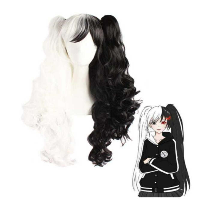 Anime Danganronpa Trigger Happy Havoc Women Enoshima Junko Cosplay Wig Enoshima Junko Role Play Ponytails 80Cm Accessories