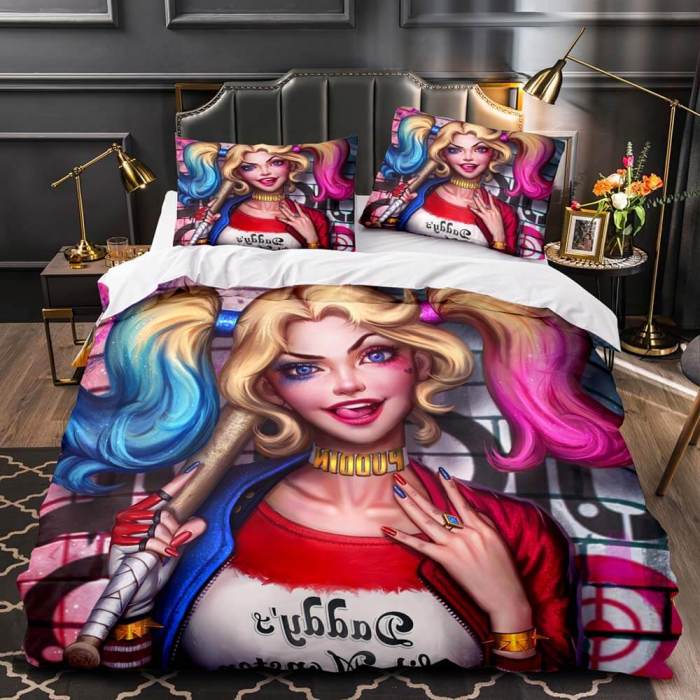 Suicide Squad Harley Quinn Deadpool Bedding Set Quilt Duvet Cover Sets