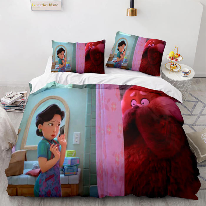 Disney Turning Red  Bedding Set Quilt Duvet Cover Bedding Sets