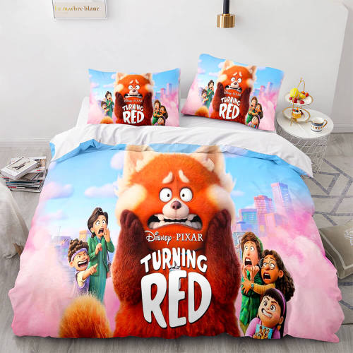 Disney Turning Red  Bedding Set Quilt Duvet Cover Bedding Sets