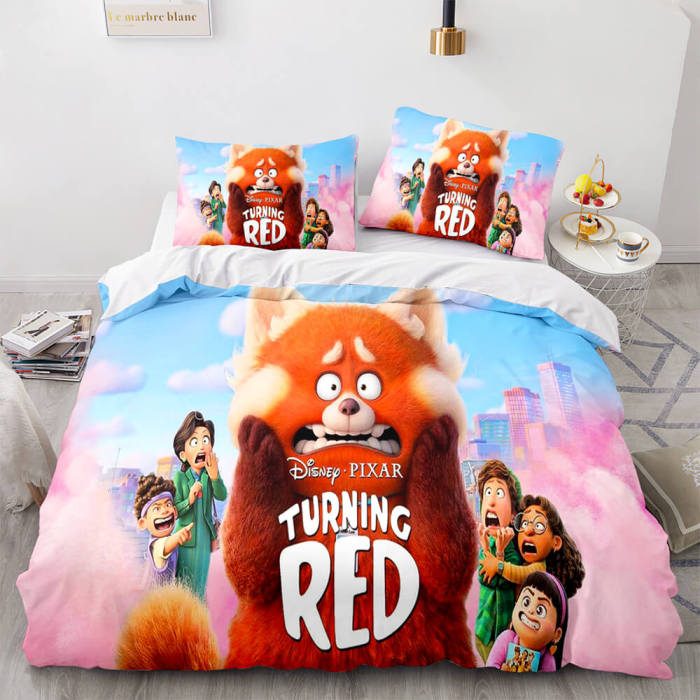  Turning Red  Bedding Set Quilt Duvet Cover Bedding Sets
