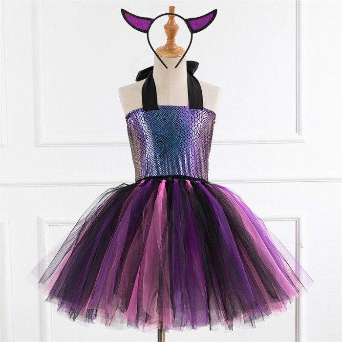 Witch Dress Girls Halloween Costume For Kids Tutu Dress